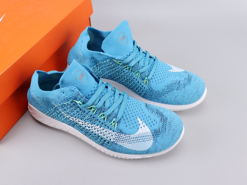 Nike Free Rn Flyknit 2018 Blue White Shoes